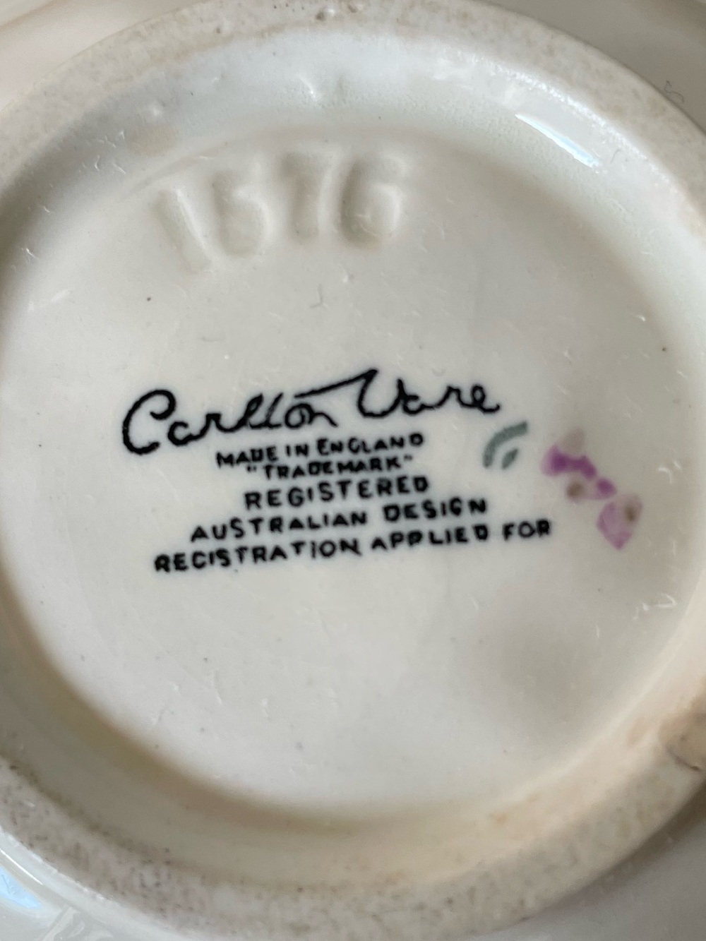 Rare Vintage 1930s Carlton Ware Thistle Jam Relish Trinket Dish 1676 Art Deco - Picture 7 of 11
